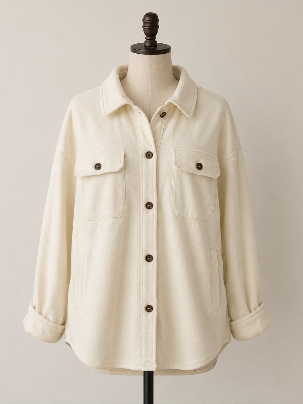 Heimish cream button up jacket size small top